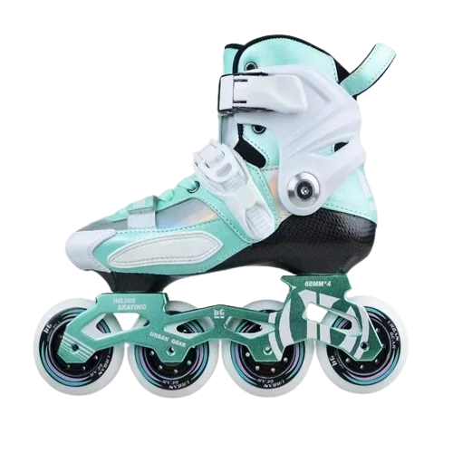 YSMLE Professional slalom skates carbon fiber inline skates 4 wheels Speed Skating Racing Adjustable size for kids