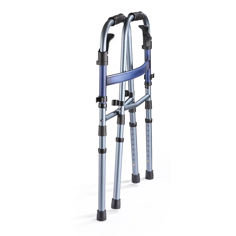 Medical Supplies Height Adjustable Elderly Walker Mobility Folding Walker Lightweight Aluminum Walker For Adults