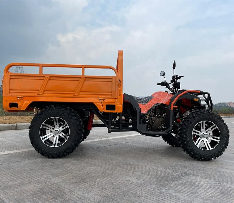 Selling 300cc ATV agricultural vehicle 4-drive automatic lifting with cargo bucket