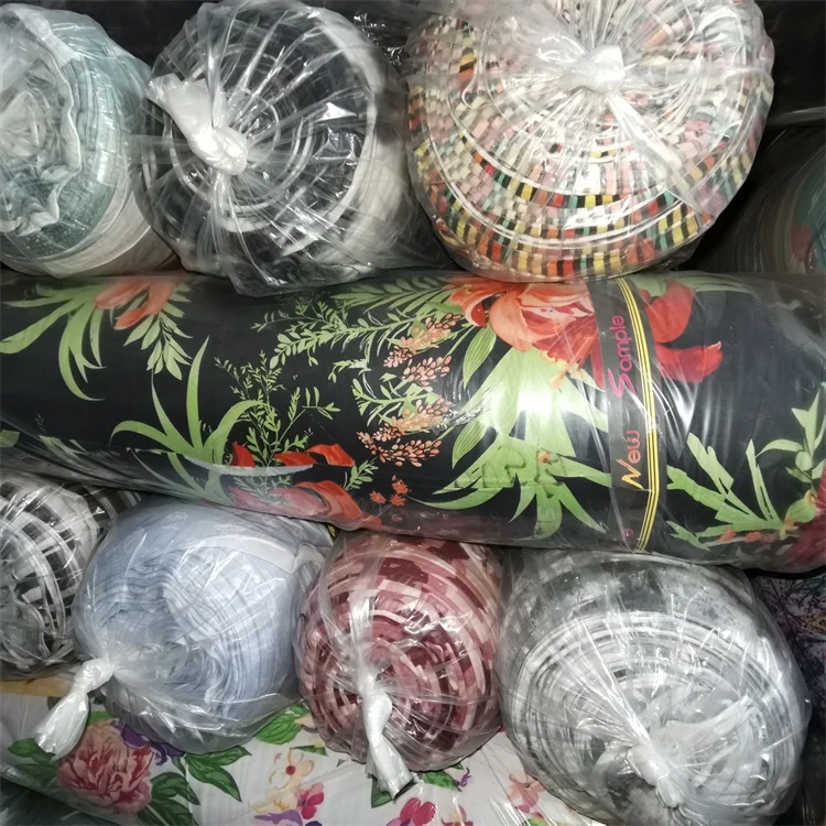 China 140-180 Polyester DTY Brushed Four Way Stretch Knit Printed Stock Fabric For Garment