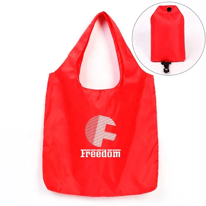 
2020 Eco Large Heavy Duty Reusable 190T Polyester Foldable Grocery Shopping Bag 