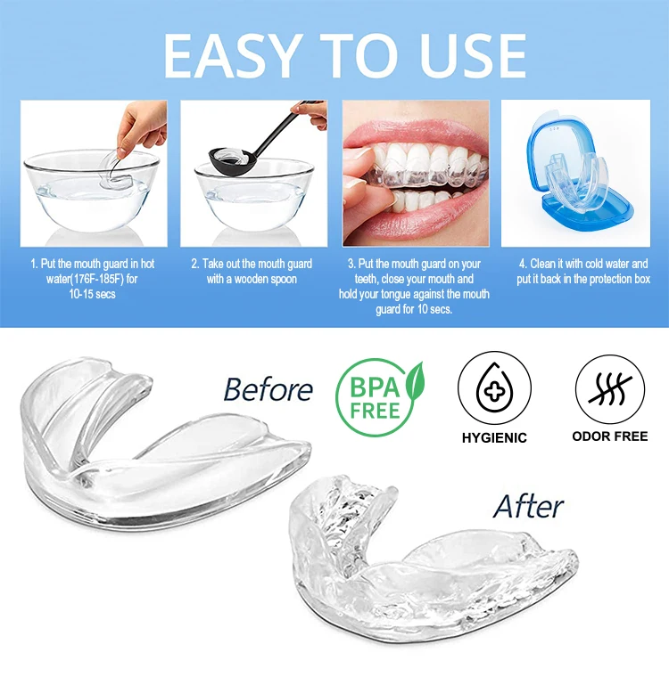 Custom Fit Mouth Tray EVA Mouth Guard For Teeth Grinding Sport Mouthpieces Moldable Teeth Whitening Trays