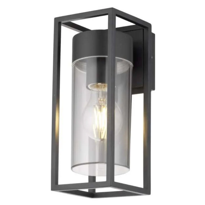 decorative ip44 black aluminum e27 outdoor sconce light for garden living room wall home room decor