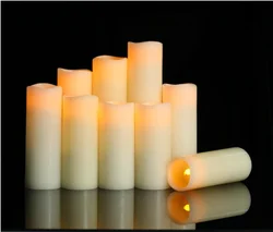 Led Flameless Candle  Set Of 9 Real Wax Pillar Decorative Led  Candles With Remote Control And Timer
