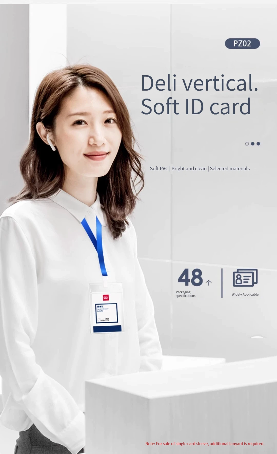 Deli PZ09 ID SetWork Permit Card SetWork Badge Student Campus Card Set