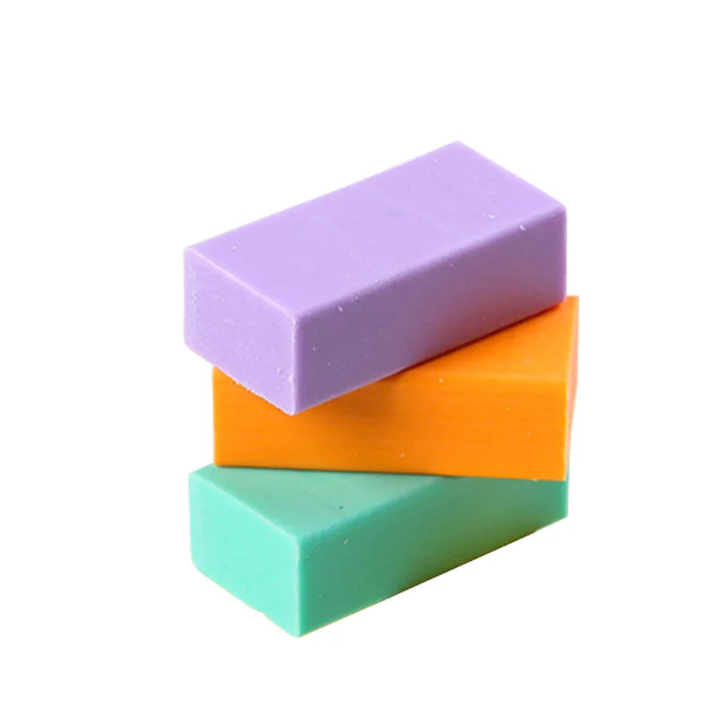 Ready to ship promotion school rubber eraser kids erasers Accept custom logos
