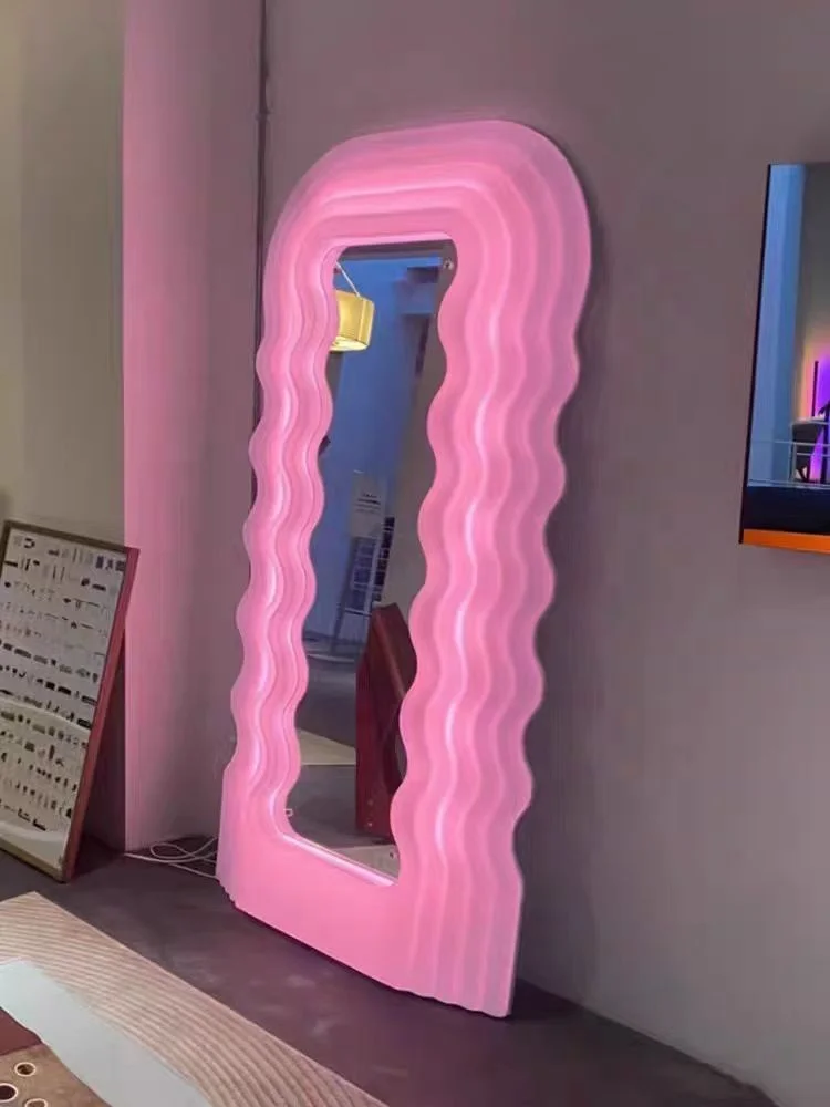 Irregular Wave Shaped LED Luminous Mirror