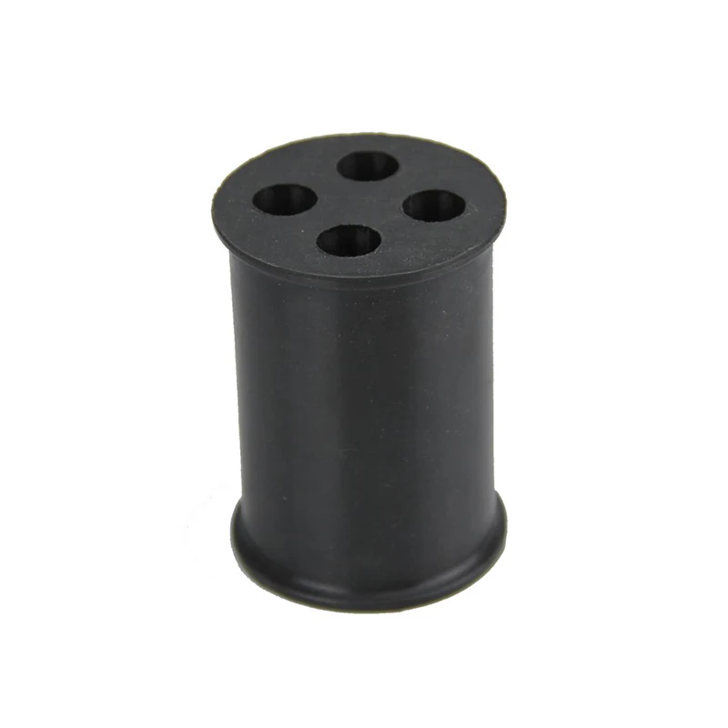Black EPDM sleeved rubber grommet for cable with multiple hole