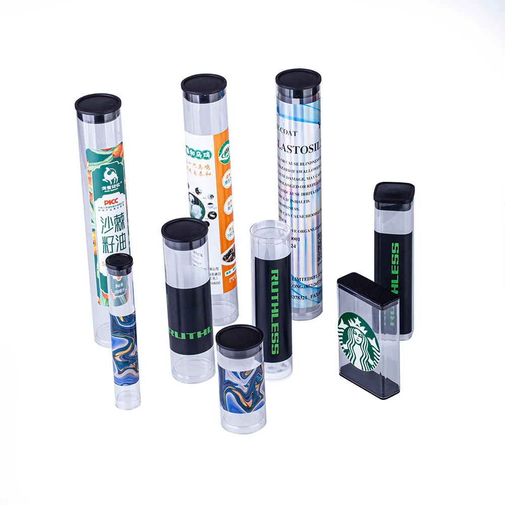 Custom High Quality Cylinder Transparent Clear Polycarbonate Acrylic Pipe Tube With Lid
