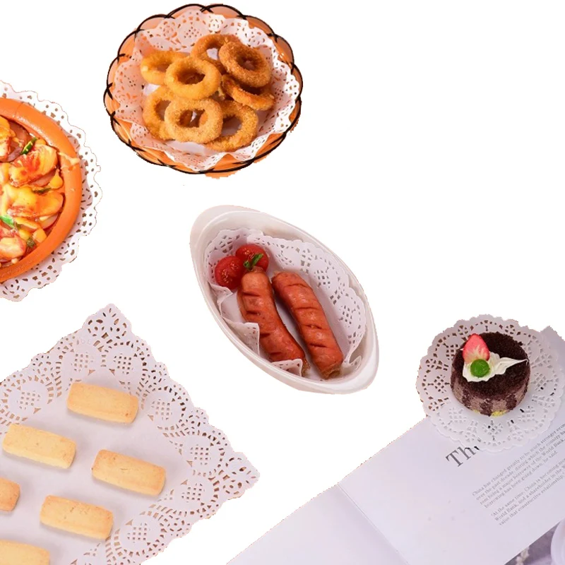 Factory Customized White Colored Lace Paper Doilies Placemats Cake Coffee Cup Doilies Paper Doilies