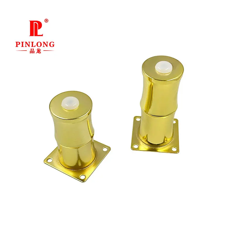Pinlong New Arrival Gold Metal Furniture Accessories Foot For Coffee Table TV Table Cabinet Sofa Bed