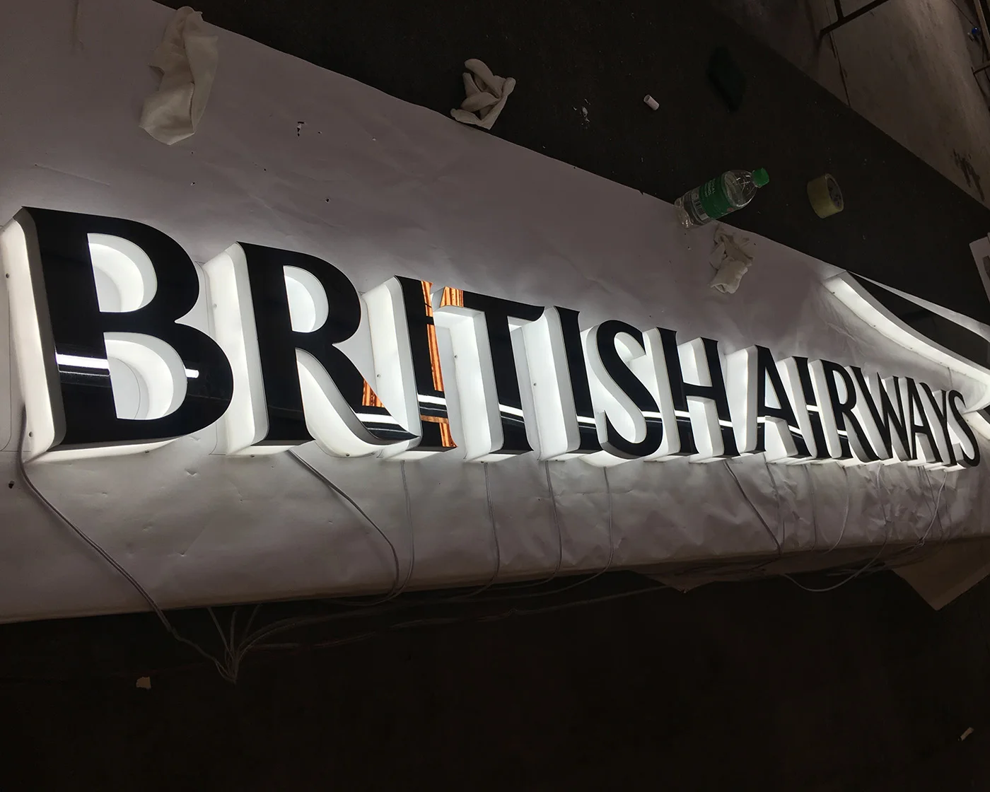 Custom Light House Number 3D Signage Shop Decoration Logo outdoor advertising led light backlit letter logo sign with billboard