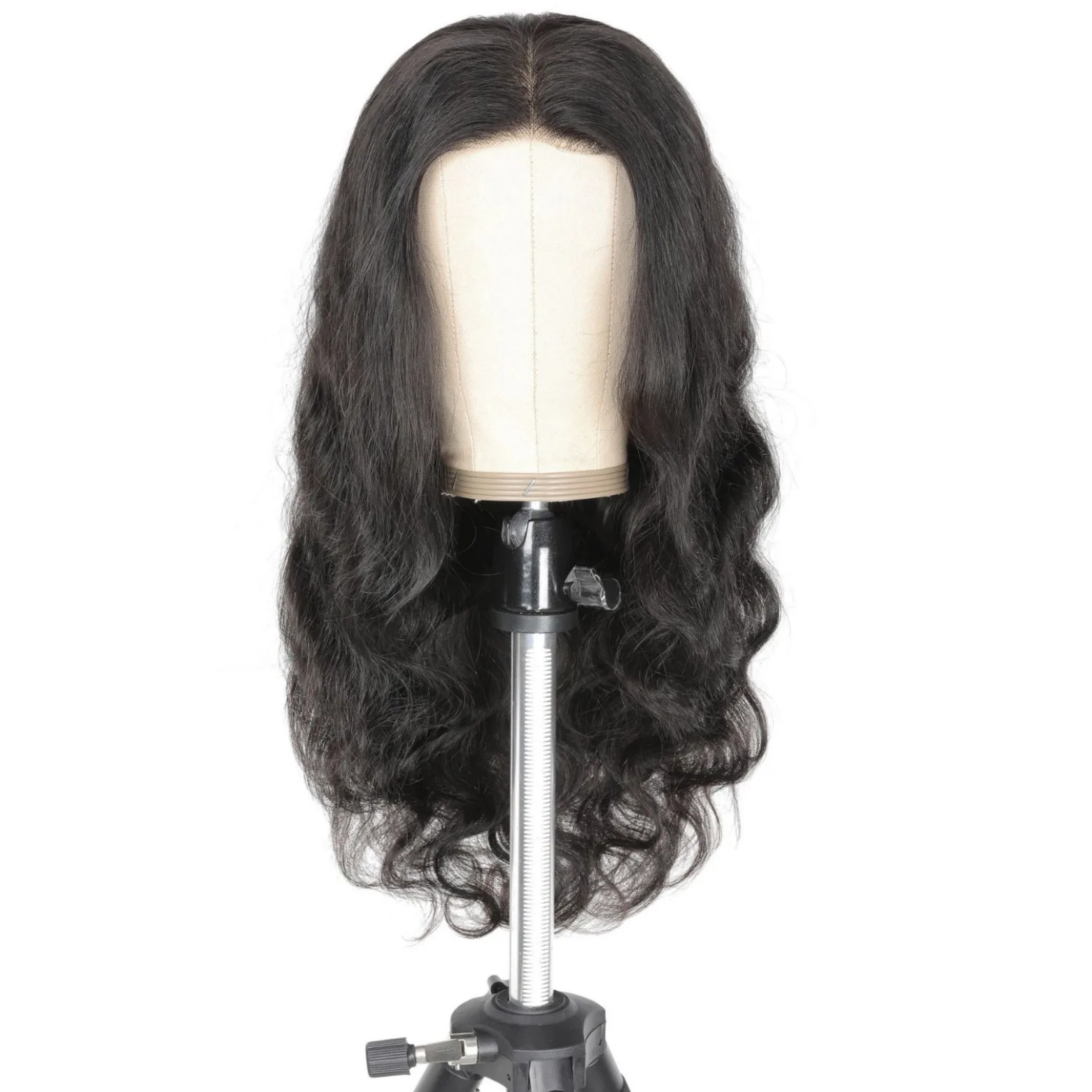 5x5 Body Wave human hair wig gel free head cover natural color wave real hair wig set