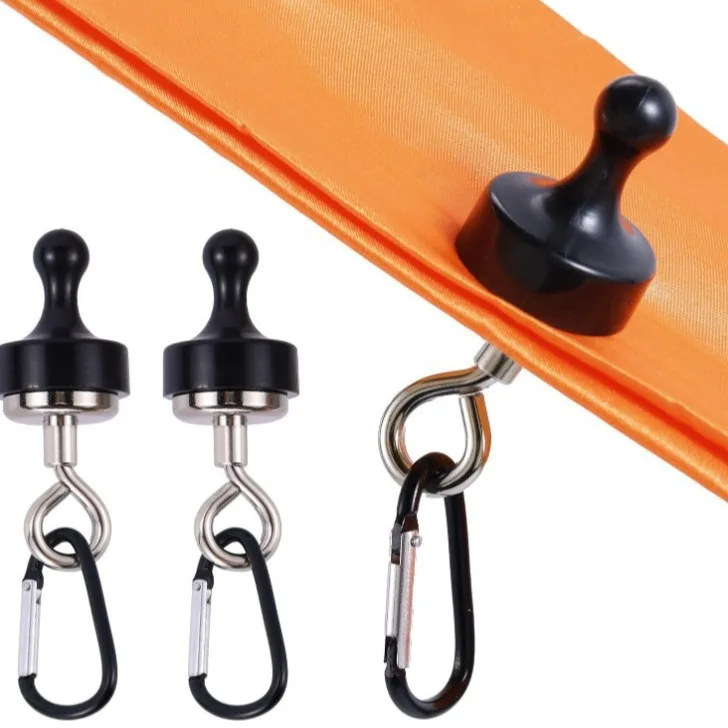Outdoor Strong Magnet Hooks Strong Magnetic Magnetic Hooks Camping Lights Tent Fixer Hooks Mountaineering Buckle