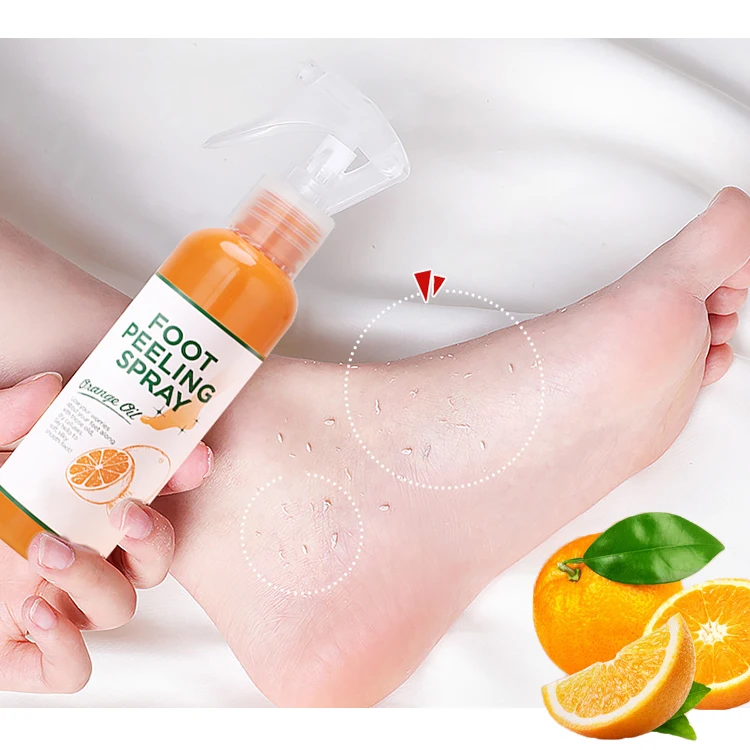 Удаление ножных омертвевшие чешуйки кожи и отбеливание разглаживание Отшелушивающий уход за кожей тела оранжевый пилинг