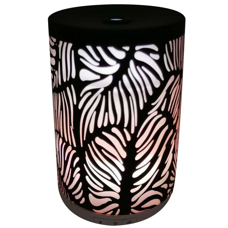 Skin Care Green Germ Killer Hot Sale RGB Color LED Light Fragrance Humidifier Cylinder China Glass Essential Oil Aroma Diffuser