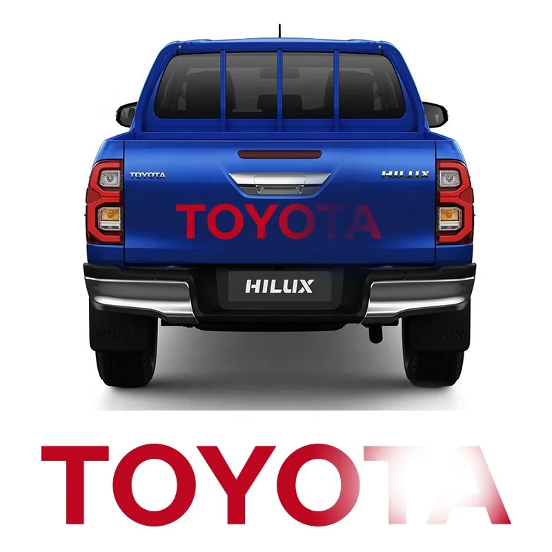 Car trunk sticker red big letter decal for toyota pickup sticker for hilux