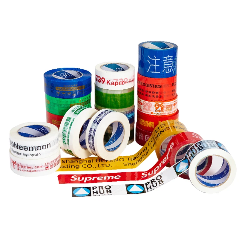 
 Оптовая продажа, Упаковочная Лента Bopp для картонной упаковки, индивидуальная прозрачная упаковочная лента с логотипом  