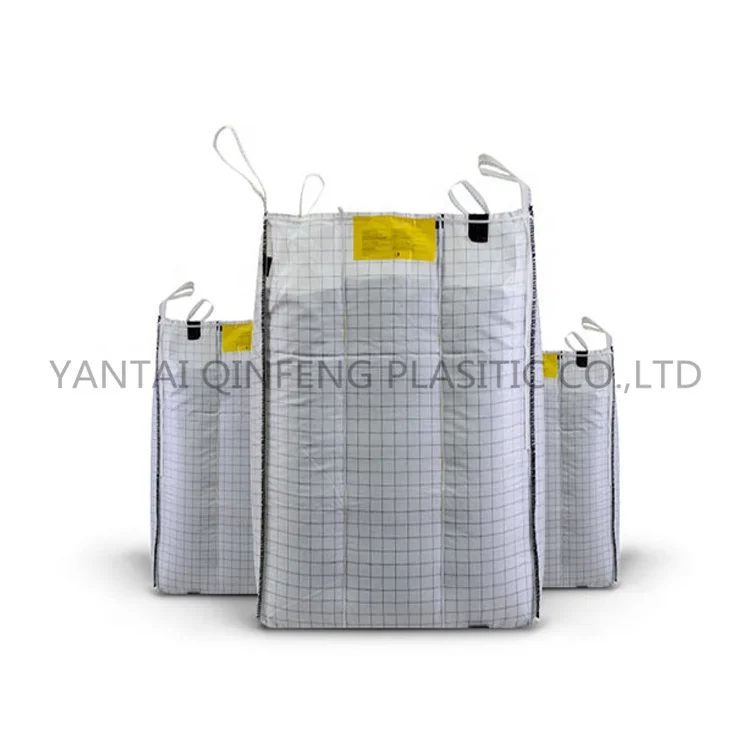 3 Yard cubic meter customized Heavy Duty big building bag dumpster industry jumbo skip bag for garden waste engineering