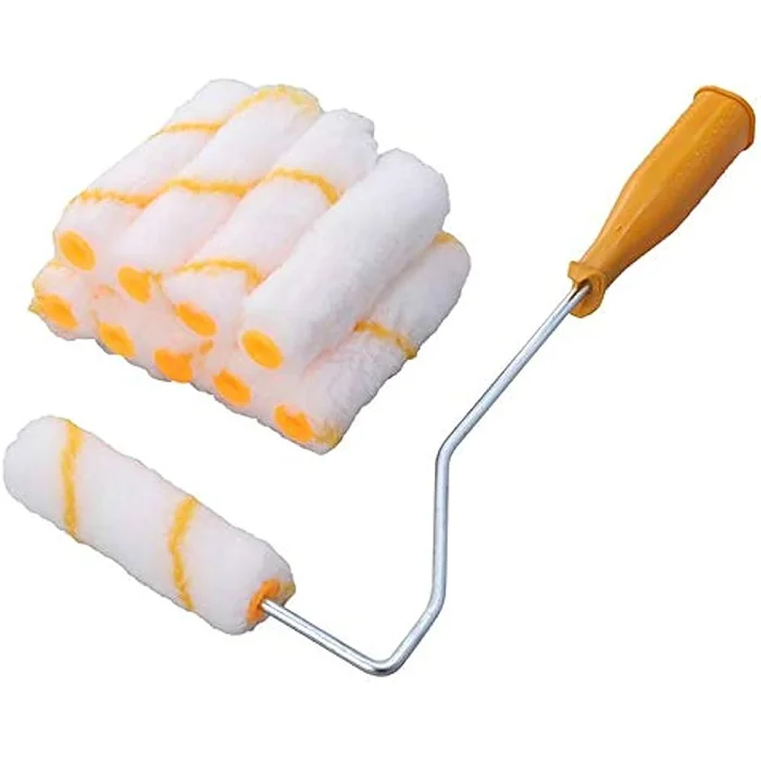 Industrial Polyacrylic roller paint brush black and yellow stripe roller refill