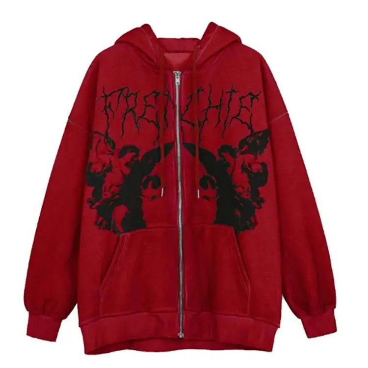 Men Women Long Sleeve Streetwear Oversize Sweatshirt Loose Sweat A Capuche Zipper Fashion Sublimated Hoodies With Zipper