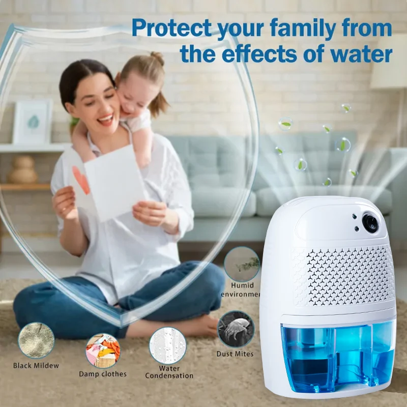 Smart dehumidifier Australia hot sell 800ML mini Dehumidifier for home damp Moisture Electric Air Purifier Absorb Drying Machine