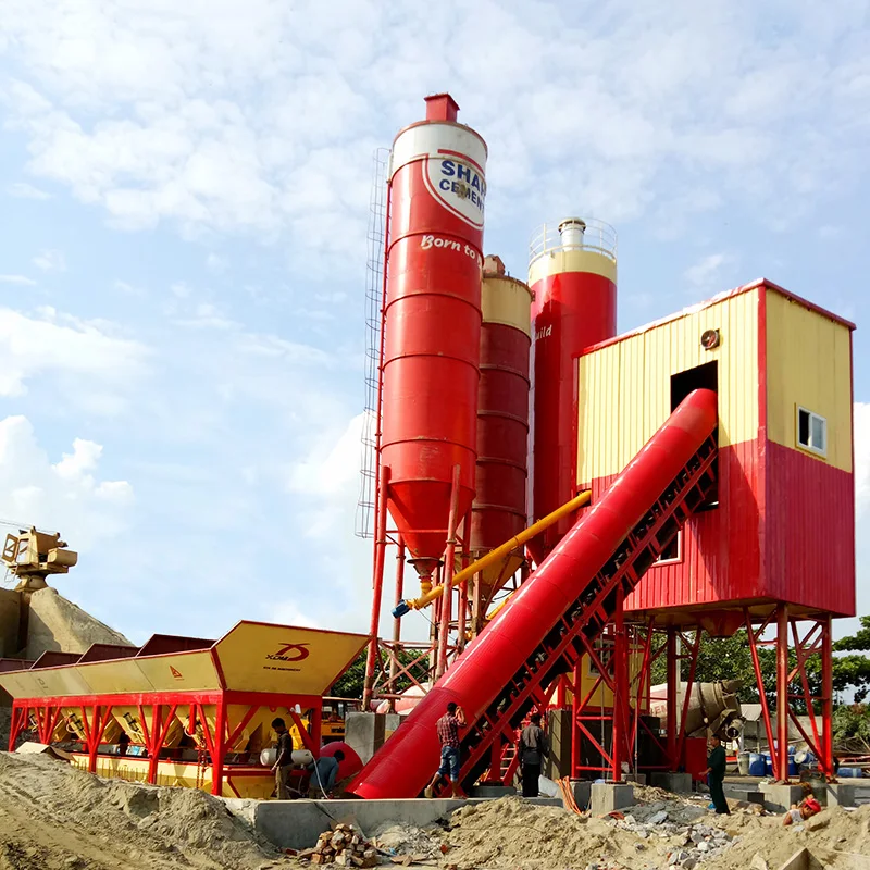 Low cost high quality ready mix concrete machine 75m3/h Stationary Precast Concrete Mixing Batching Plant price in Bangladesh