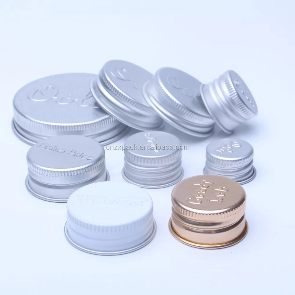 Factory Innovation 18/400 20/400 24/400 28/400 Aluminum Bottle Caps Aluminum Screw Caps For Kinds Of Bottles