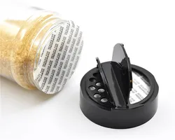 PET plastic condiment bottles spice packaging seasoning powder container with flap cap