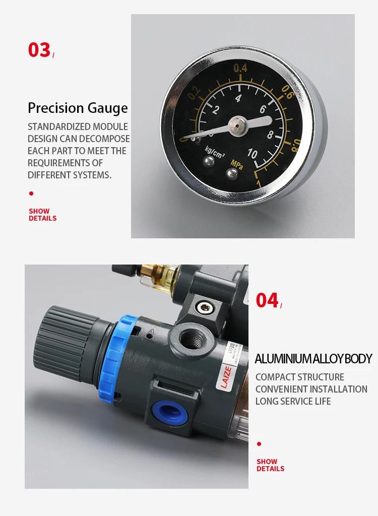 AFR Series Airtac Type Air Filter Regulator Source Treatment