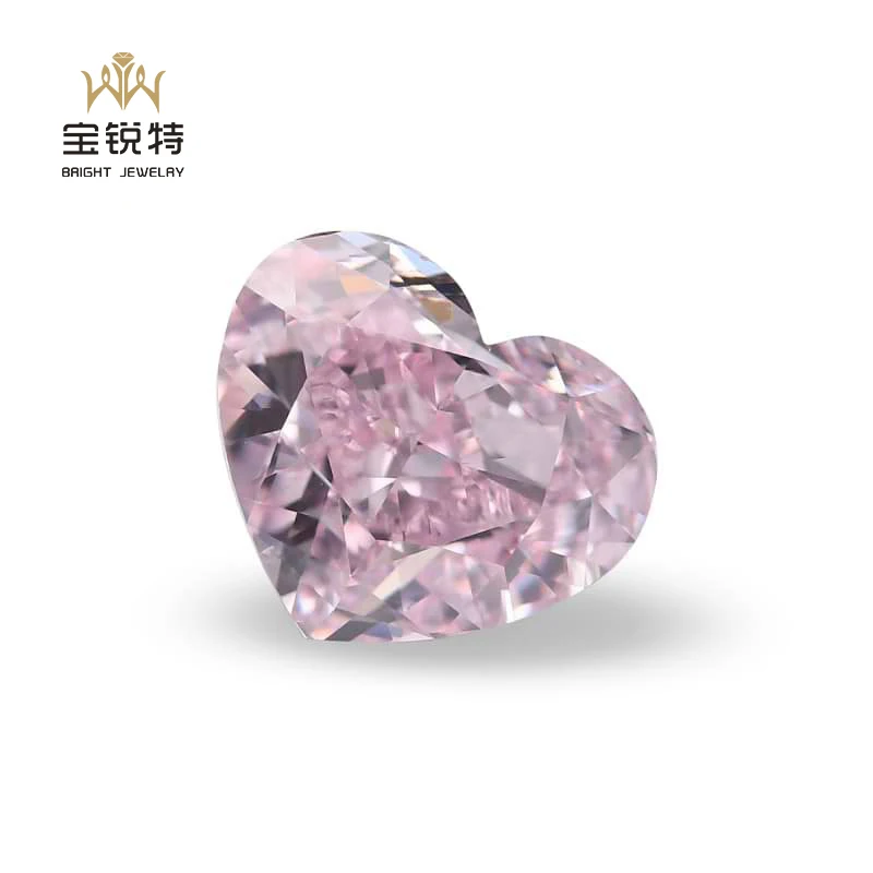 Fancy Color Pink Diamond 0.5-2 Carat VS1 Heart Cut CVD Heart Cut Loose Lab Grown Diamonds