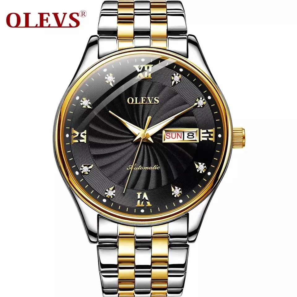 Oem Custom Logo Automatic Men Watch Luxury Water Resistant Stainless Steel Movement Chain Mechanical Wristwatch