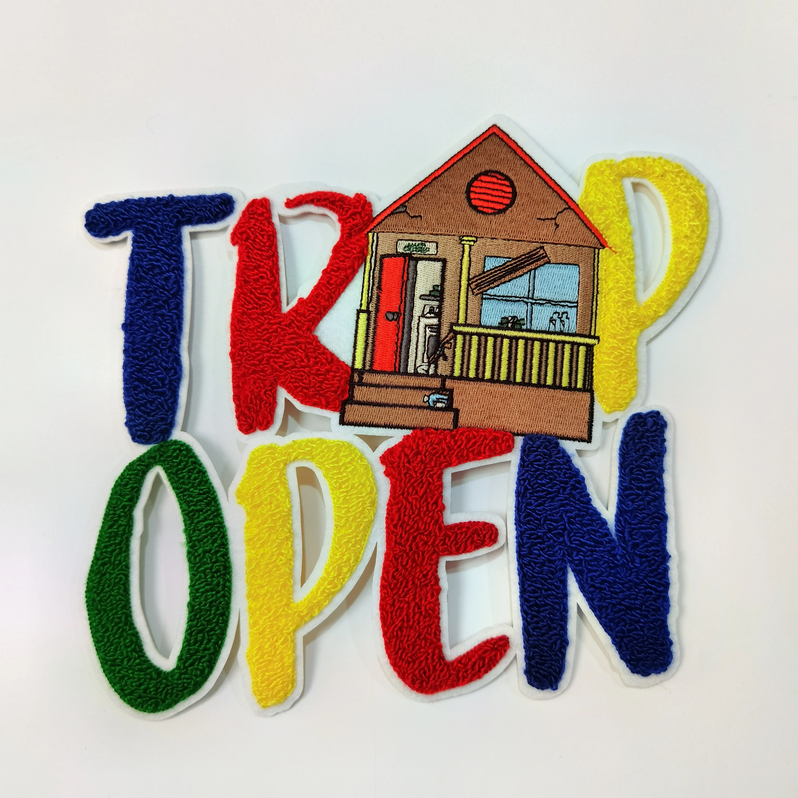 Новинка нашивки для одежды с принтом из синели машинная