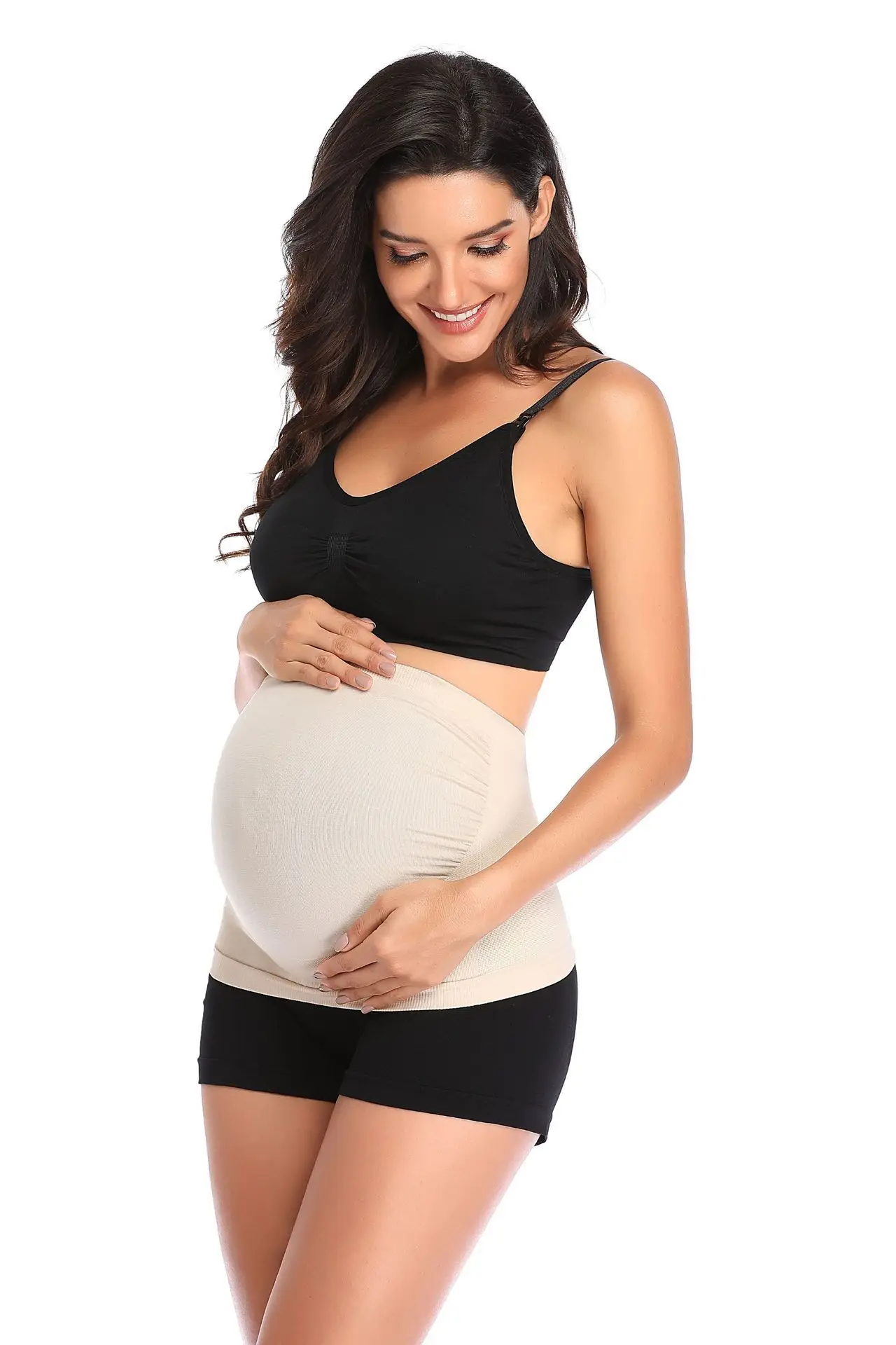 Pregnancy Breathable Belly Band Abdominal Support Belt Adjustable Bump Brace Maternity Support Belt