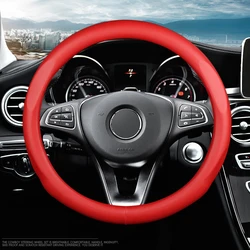Flexible Not Easy Aging And Anti-skid Car Genuine Leather Wholesale Steering Wheel Cover