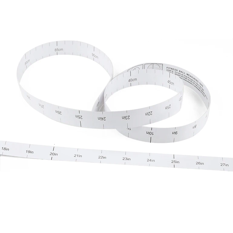 Wintape Custom 60inch Yoga Ball Disposable Paper Measuring Tape Ruler Single Use Yoga Ball Size Foldable Tape Measure in Paper