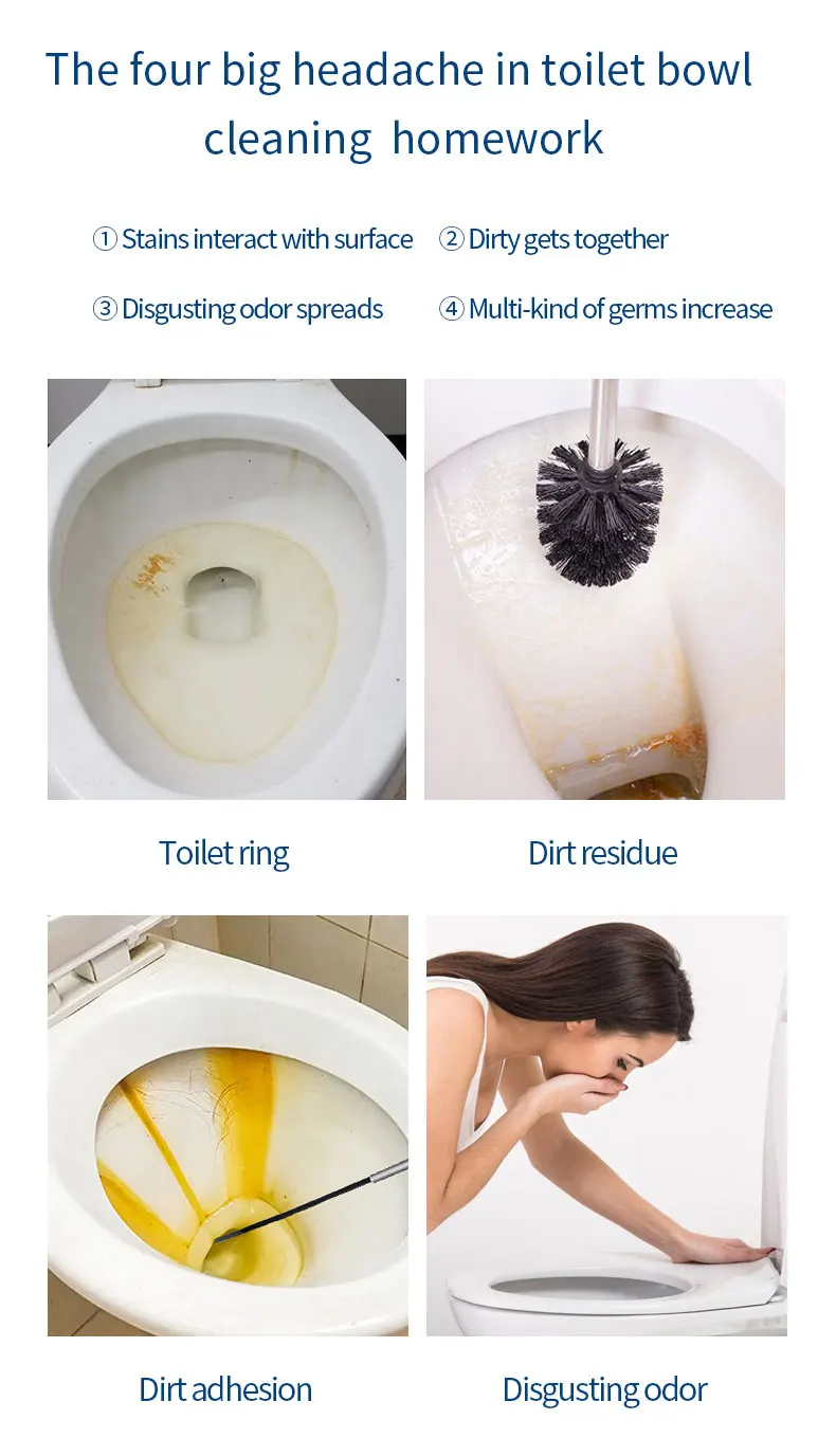 toilet bowl fresh flushes Clean & Deodorizes toilet bowl cleaner bottle glass jar last 3 month