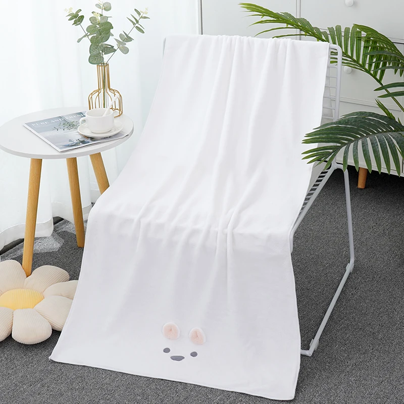 3D Animals High Quality Towel Microfiber cartoon Bath Towel Embroider Adult and Baby Gift Bath Towel
