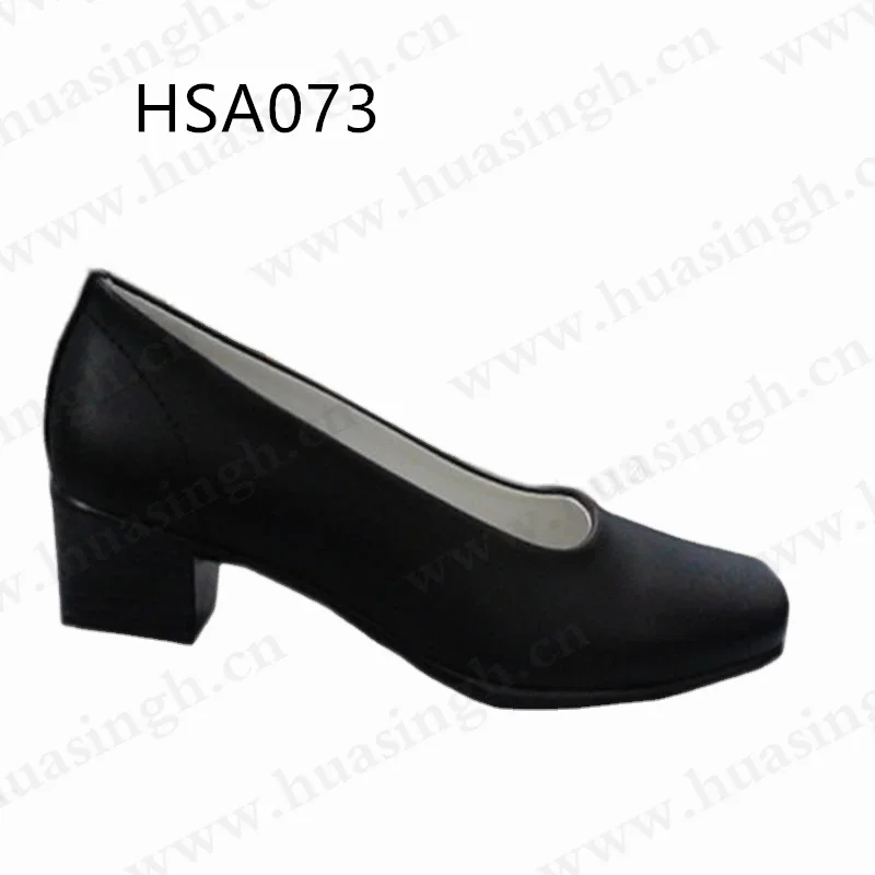 WCY,airport flight attendant comfortable work shoes full grain leather low heel female officer shoes HSA130