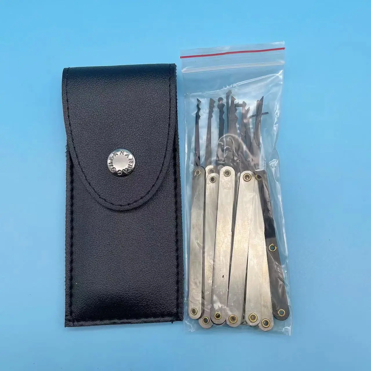 Cheap good quality 15 pcs tools open padlock practice lock pick set