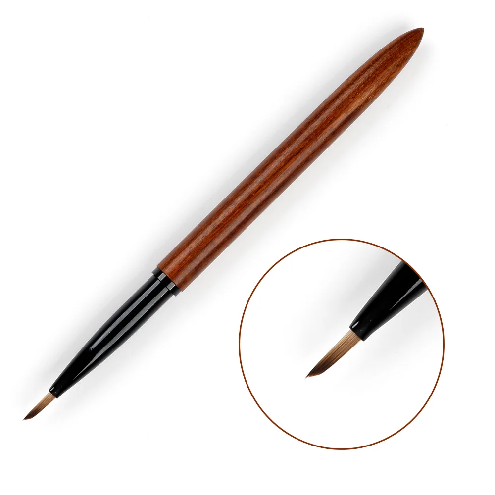 BQAN Private Label Custom Logo Nail Art Brushes Wooden Handle Nail Liner Brushes Nail Painting Aquarell Builder Gel Brush