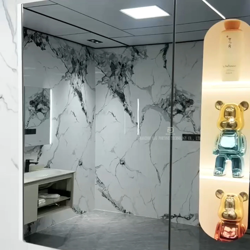 High Quality Modern Design Wall Mounted Mirrored Bathroom Vanity Plywood Bathroom Cabinet for Hotel