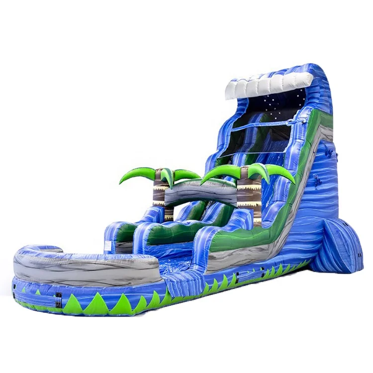 Good Quality Long Slide Adults Outdoor Beach Giants Inflatable Water Slide With Blower for Sale