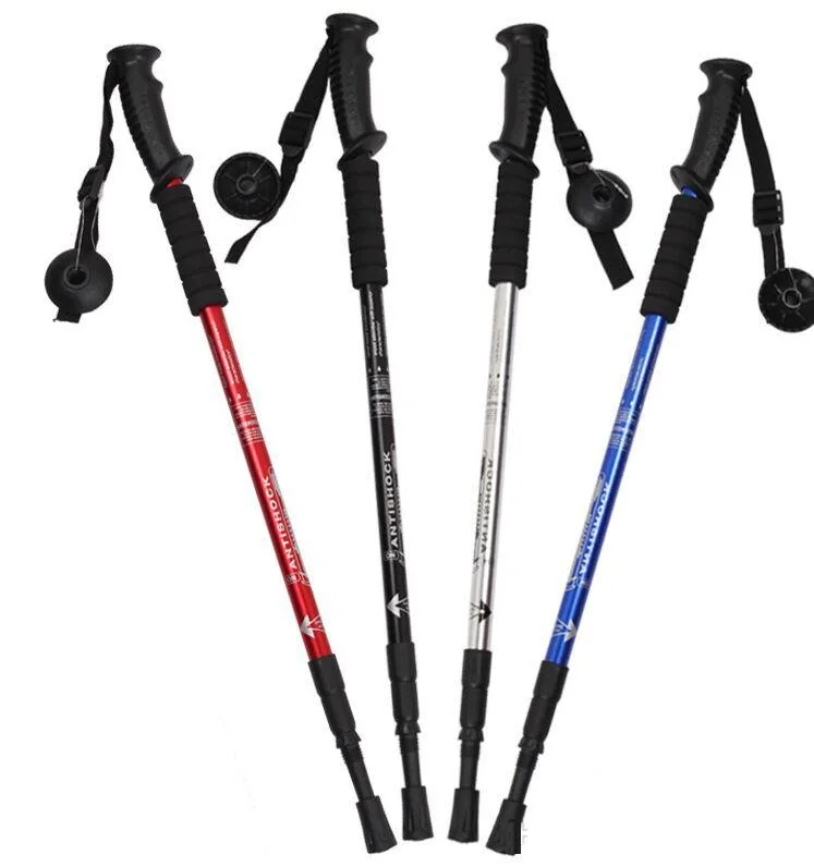 Wholesale-Pioneer Ultra-light Trekking Ski pole  Adjustable Telescopic Hiking Walking Stick