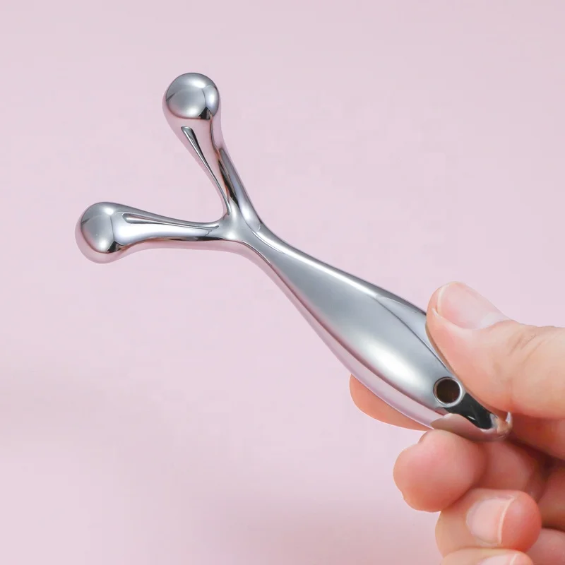 Beauty lifting nose gua sha board metal massage silver face scraping massager