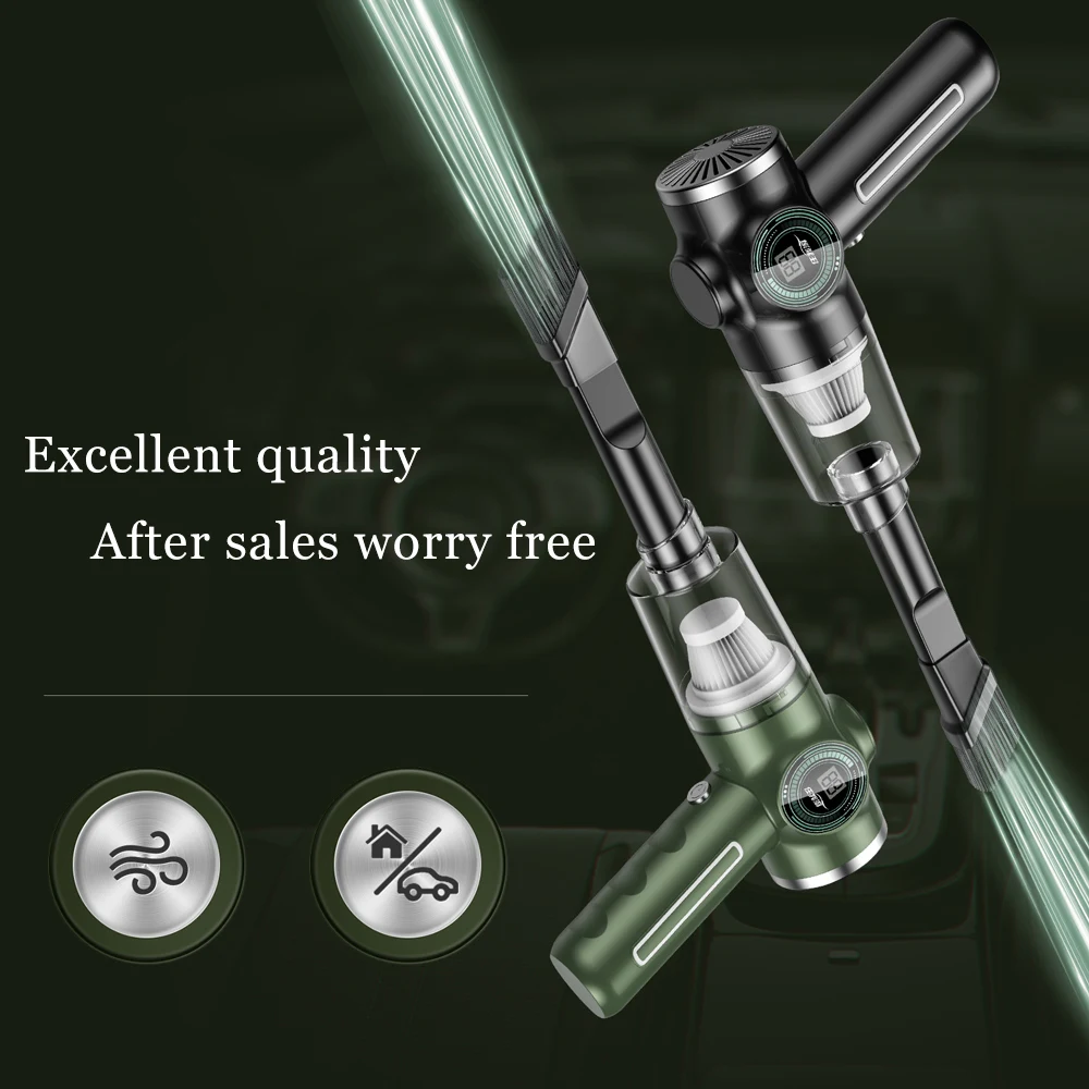 Cordless Handheld Vacuum Cleaner Portable Cleaning Mop Cleaner Car Charger Bag Motor PSE Mold Power Battery Time Living