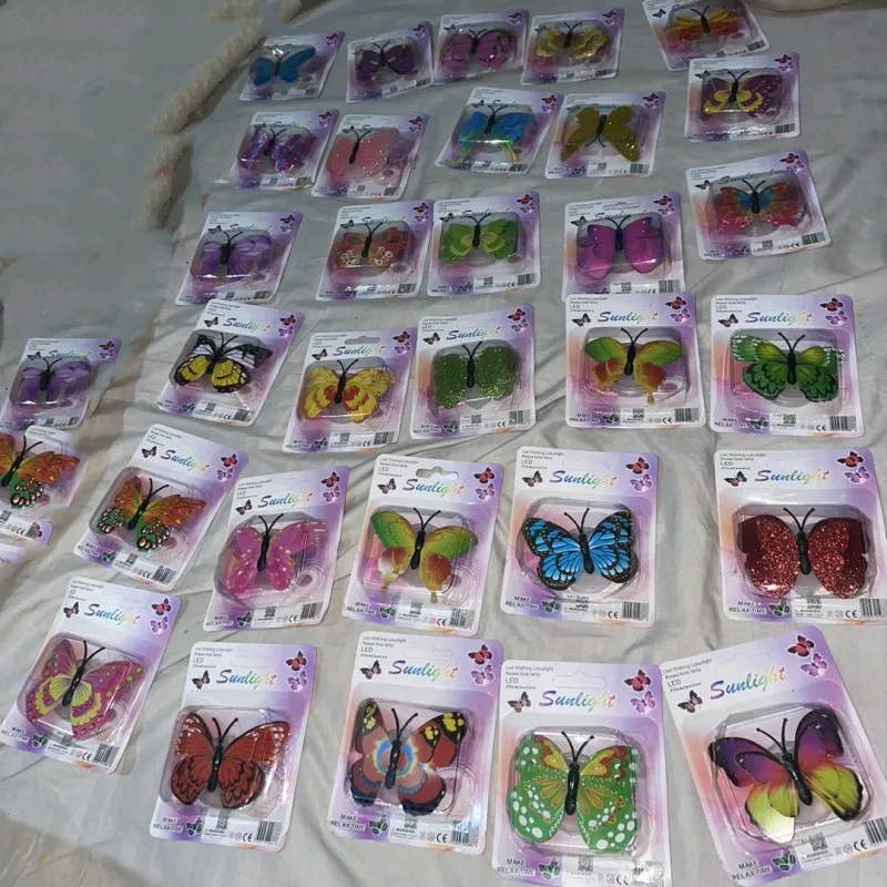 2024 Led Butterfly Decoration Night Light 3d Butterfly Sticker Wall Light For Room Garden Party Festival