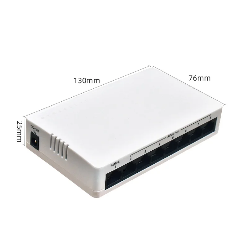 Wanglink 8 ports port1~7 POE in port 8 POE out DC 5V/12V Out Vlan 10/100M reverse POE switch