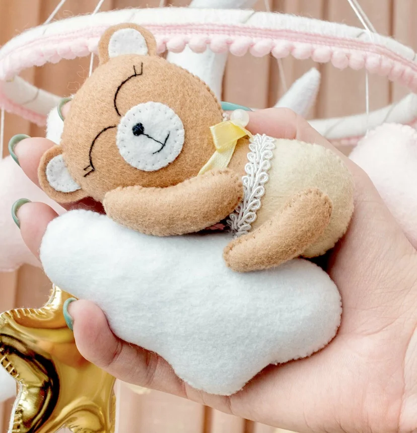 Baby Musical Crib Mobile With Night Light Babies Boys Girls Mobile for Crib