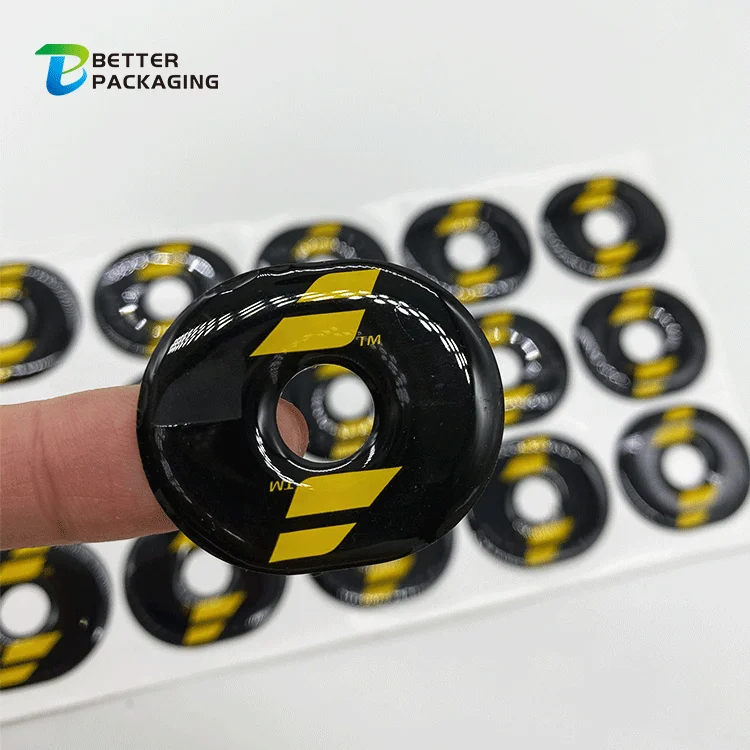 Эпоксидная наклейка печать клейкие перманентные купольные этикетки индивидуальная Прозрачная силиконовая этикетка круглые фирменные из смолы Купольные материалы наклейки